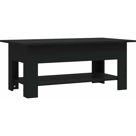 Coffee Table  Black  Engineered wood  Medium  Coffee Table vidaXL