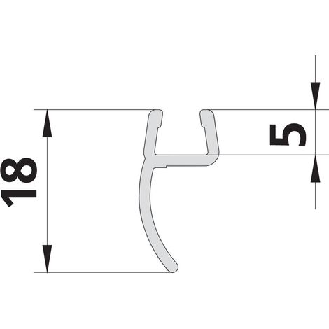 Kermi Glasabdichtung senkrecht 4665 9 BS x1, 4699, 2000mm, passend bis Serienhöhe 2000mm, 2534970