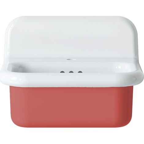 Lavabo retro de cerámica de 50 cm - True Colors Lite - Redondeado - Rosa antiguo (1/5)
