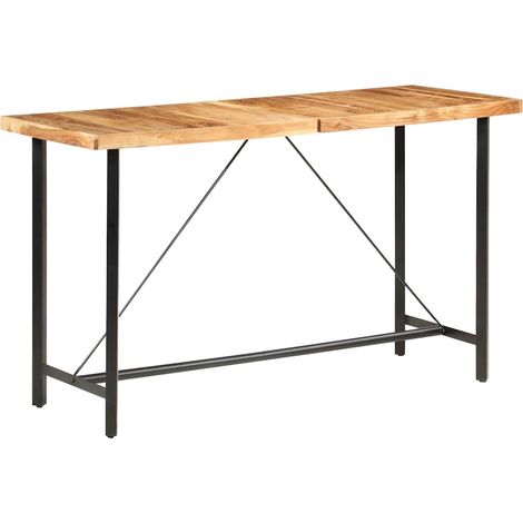vidaXL Table de bar 180x70x107 cm bois d'acacia massif (1/5)