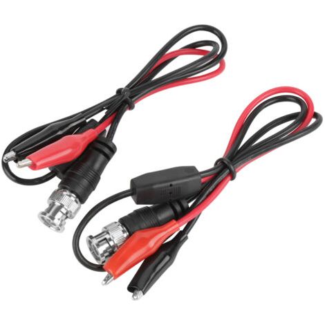 2 câbles de test pour oscilloscope, connecteur BNC mâle Q9 vers double pince crocodile, 0,5 m