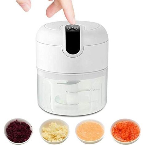 Mini hachoir à ail électrique, mini hachoir portable rechargeable par USB, utilisé pour hacher l\'ail, le gingembre, le piment, l (1/5)