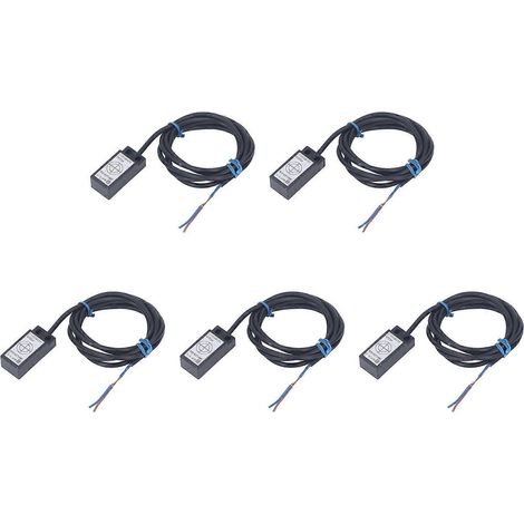 5 Stück Magnetschalter-Sensor, 2-adrig, normalerweise offen, ABS-Näherungssensor, DC/AC 5–200 V