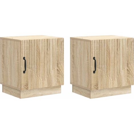 Maison Exclusive - Comodino 2 pz Rovere Sonoma 43 x 34,5 x 47 cm (1/5)