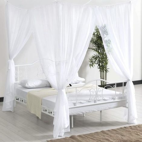 Bed Mosquito Net, Large Four-Door Mosquito Net to Effectively Keep Out Mosquitoes, Canopy Net Mosquito Net for Double and Single Beds (190 x 240 x 210 cm) (1/5)