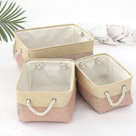 Personalisierter Aufbewahrungskorb für Haustierspielzeug und -kleidung – mit individuellem Hundenamen – Größe M – 36 x 26 x 16 cm (1 Stück) – reflektierendes Rosa (1/4)