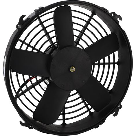 Ventilateur de refroidissement de radiateur de 33 cm (13 pouces) à 5 pales droites, 24 V, 160 W, pour une meilleure dissipation de la chaleur dans les bus, voitures et camions. (1/5)