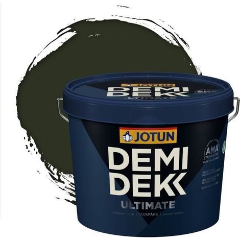 JOTUN - Peinture Bois, Lasure Opaque pour Extérieur et Intérieur Satinée - DEMI DEKK ULTIMATE - RAL 6007 - Vert Bouteille - 3L (1/2)