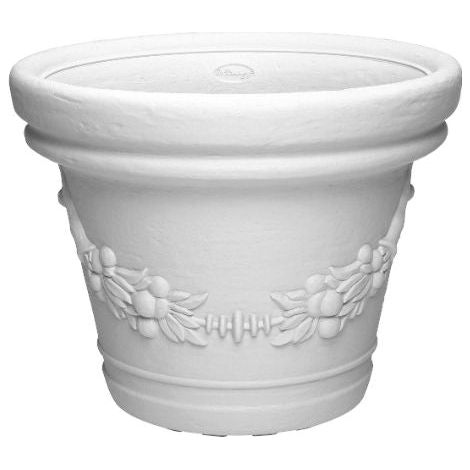 Vaso GDM Eilos in resina Di Martino - Ø35xH28 cm Bianco