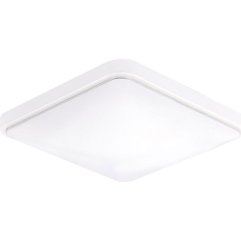Plafonnier carré LED AC220-V blanc, luminaire moderne pour cuisine, balcon ou véranda. (1/2)