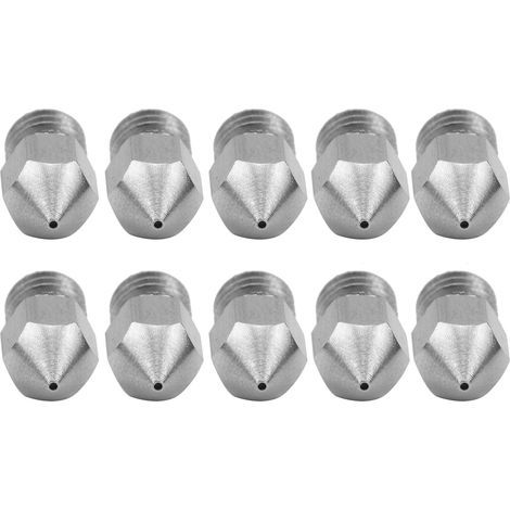 10 Pièces Buse MK8 pour Imprimante 3D en Acier Inoxydable 0.2mm - Kit de Rechange Haute Durabilité (1/5)