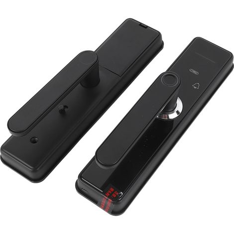 Serrure de porte à empreinte digitale, écran tactile à réponse rapide, combinaison intelligente universelle sans clé pour bureau ou appartement, noire.