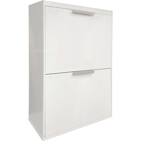 ARREGUI Ecoclas Recycling Abfalleimer / Mülleimer aus Stahl, Mülltrennsystem mit entnehmbaren Inneneimern aus Kunststoff mit Griff Weiß 4 x 17L (68 L)