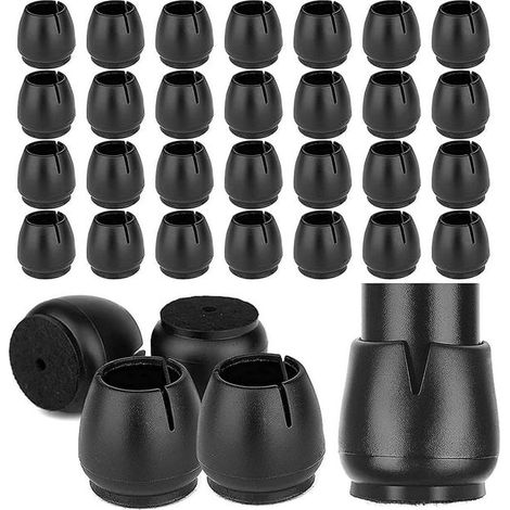 Caches de pieds de chaise en caoutchouc, 32 pièces, 12-16 mm, embouts pour pieds de meuble, protections de sol, patins antidérapants pour chaises, couvre-pieds de table, lot de 32, diamètre 12-16 mm. (1/5)