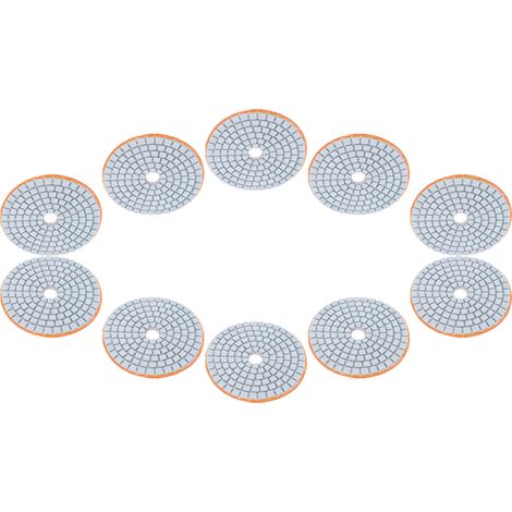 10 Stück 3-Zoll-Schleifscheiben, Polierpads, Diamant, 300 Mesh, für Marmor, Beton und Steine (1/5)