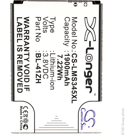 NX - Batterie téléphone, smartphone, GSM pour LG 3.8V 1900mAh - BL-41ZHEAC62378407BL-4 (1/4)