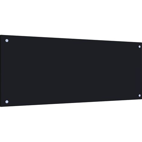 vidaXL Dosseret de cuisine Noir 100x40 cm Verre trempé