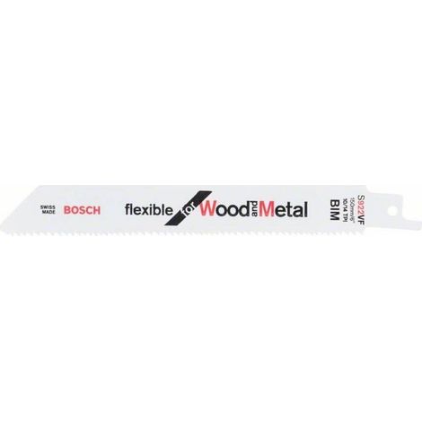 Bosch 2608656040 Hoja de sierra de sable S 922 VF Flexible Wood and Metal 2 uds