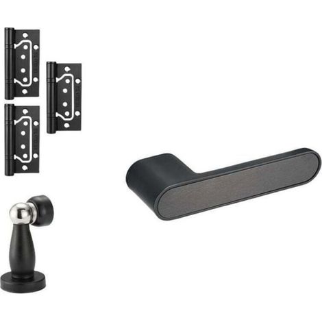 Poignée De Porte Intérieur - Diamètre 50 mm - Aluminium Noir - Roulement À Billes - Charge Élevée - 1 Pièce (1/4)