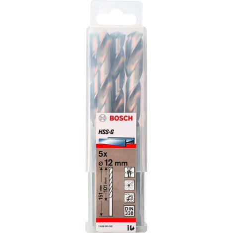 Bosch PRO Metal HSS-G Broca espiral 12 x 101 x 151 mm - 2608595081 (1/4)
