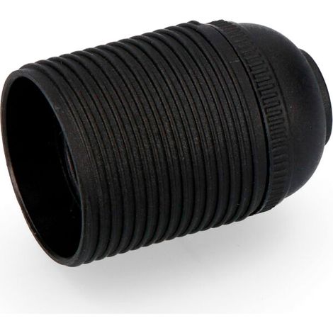Portalamparas roscado e-27 negro homologado solera 6829crn (1/2)