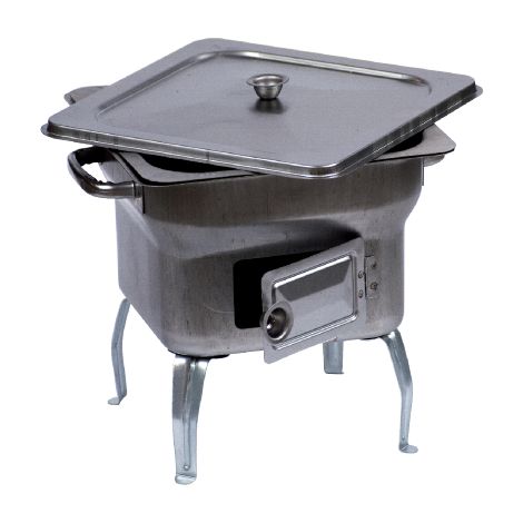 Petit four a' barbecue ECO en acier 25 x 25 cm hauteur 24 cm avec porte de'cendreuse
