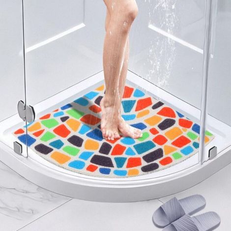 Non-Slip, Anti-Mold Bath Mat 60 x 60 cm, Shower Mat for Indoor and Outdoor Showers, Washable Bath Mat for Floors (1/5)