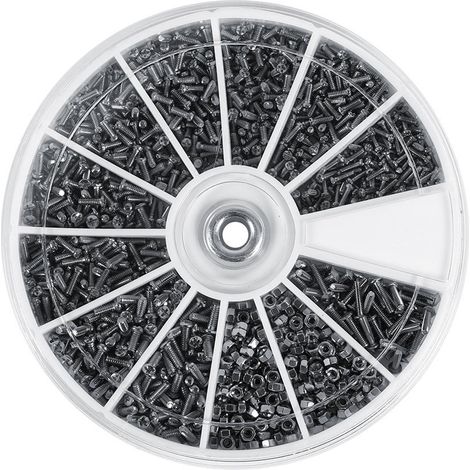 Set da 600 pezzi di viti, bulloni e dadi a testa Phillips in acciaio inossidabile 304, misura piccola da M1 a M1.6 (1/5)