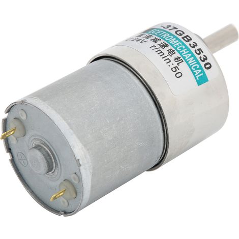 Moteur à courant continu 24V XD37GB3530 avec réducteur, couple élevé, faible vitesse 50 tr/min, aimant permanent, support de fixation, micro moteur électrique pour bricolage (1/5)