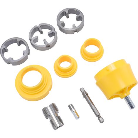 Kit Taraudage Tuyaux PPR, Queue Hexagonale 1/4 Pouce, Filetage Standard G1/2 G3/4, Outils de Plomberie pour Fileter les Conduites (1/5)