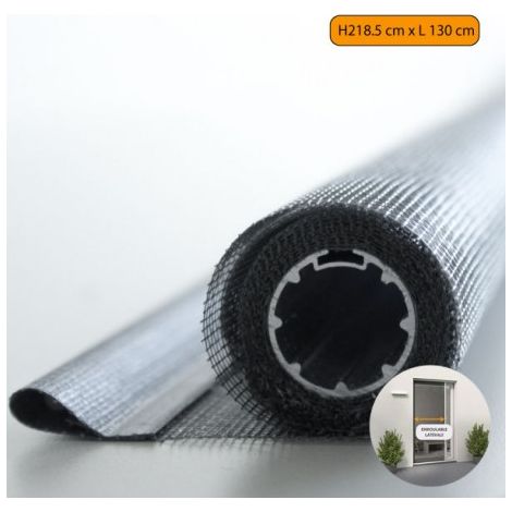 Volet Moustiquaire – Kit de réparation toile moustiquaire enroulable alu 130 cm – Toile en fibre de verre enduit PVC – Compatible modèle MLEA1322B (1/2)