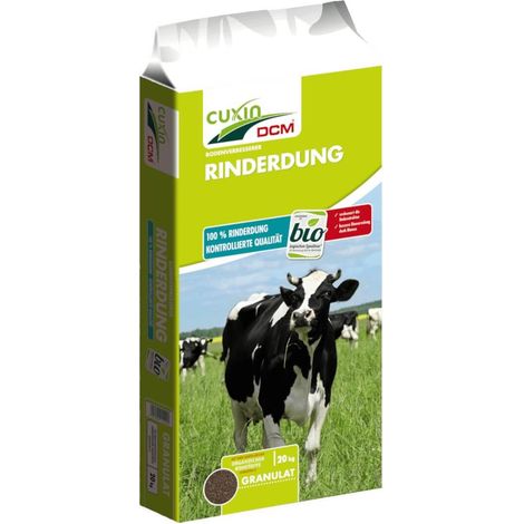 Cuxin – Engrais à base de fumier de bovins, 20 kg – Engrais pour jardin, engrais pour gazon, engrais biologique, activateur de sol, gazon