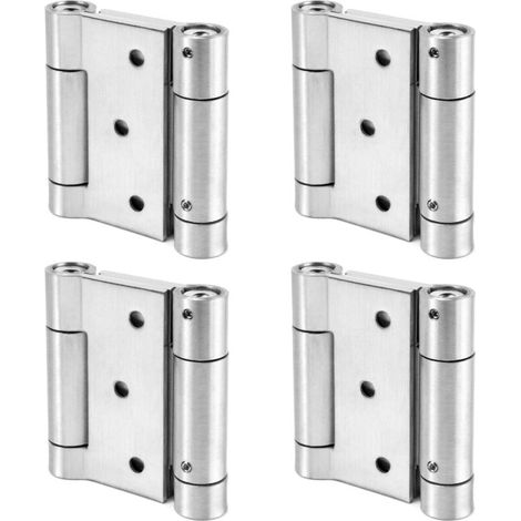 Cerniera per porta girevole, cerniera in acciaio inossidabile 304 per porta girevole e porta girevole per bar, porta del soggiorno, cerniera a vite fino a 15 kg, 76 mm, 4 pezzi