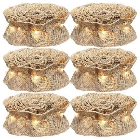 Guirlande de ruban d'arbre de Noël Ornement de Noël à carreaux de buffle, 9 pieds et barre lumineuse 3 m X 6 rouleaux Guirlande de ruban d'arbre à carreaux de buffle, décoration de Noël (1/4)