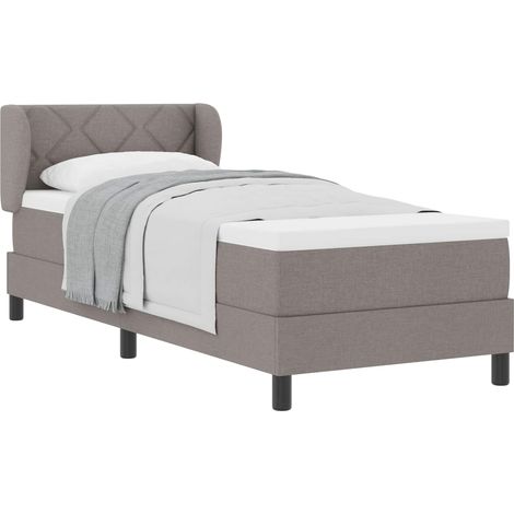 Maison Exclusive - Lit à ressorts avec matelas Taupe 80 x 200 cm tissu