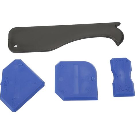 Kit de Décapage de Joints - 4 Outils pour Enlever le Mastic Silicone et Scraper Vitre (Bleu) (1/5)