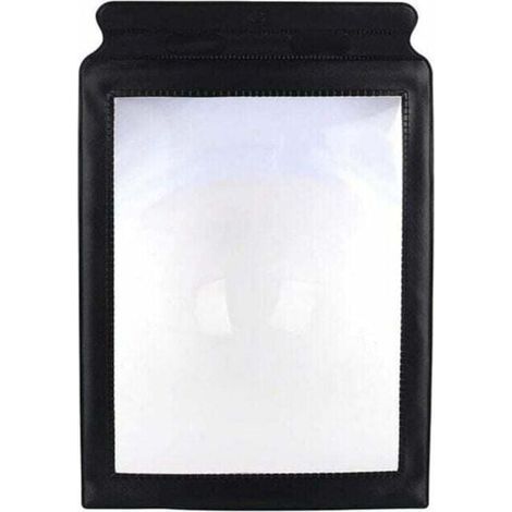 Loupe de lecture A4 pour personnes âgées, portable, surface souple, bordure noire, PVC, 3x. (1/4)