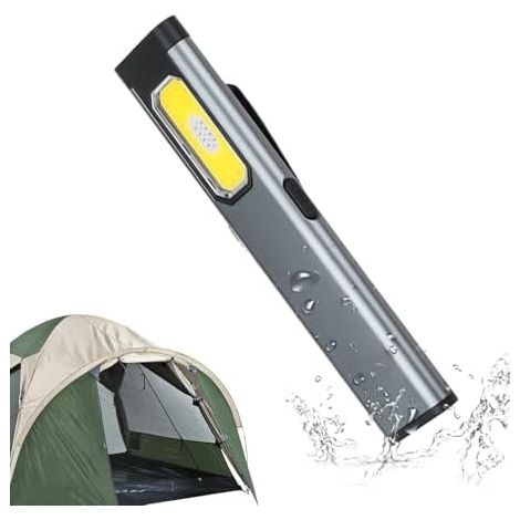 Lampe torche LED générique Lampe torche étanche à clip, lampe torche d'extérieur avec base magnétique – Pour le camping, la randonnée, les excursions nocturnes, les voyages en plein air, la voiture e (1/5)