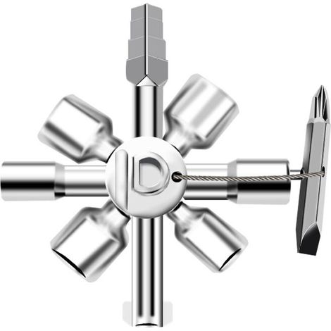 Clé universelle pour armoires de commande pour toutes les armoires et systèmes de fermeture standard (1/4)