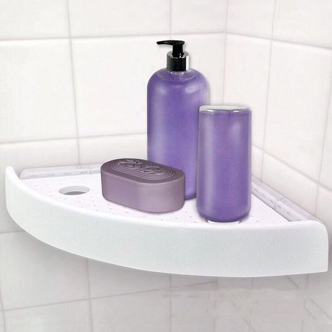 Triangle storage rack suction cup WC kitchen furniture wall-mounted asphalt storage rack (1/5)