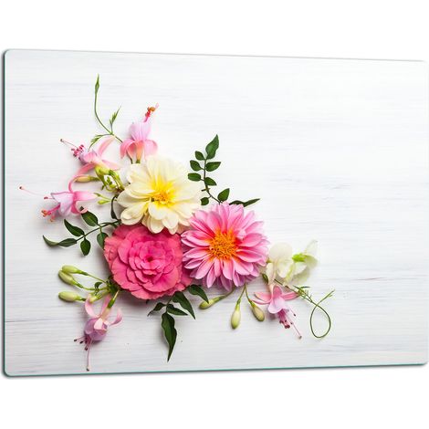 Schneidebrett aus Glas, 52x40 cm, Blumen (1/5)
