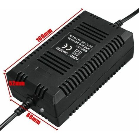 Forehill – Chargeur de batterie 36V pour vélo, scooter, moto électrique – Sortie DC 36V 1.6A-2.0A – Compact 160x88x52mm (1/3)