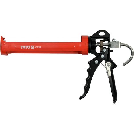 YATO, modelo YT-67520, Pistola de Calafateo de Cartuchos, ideal para aplicaciones de sellado, herramienta profesional de alta calidad y durabilidad.