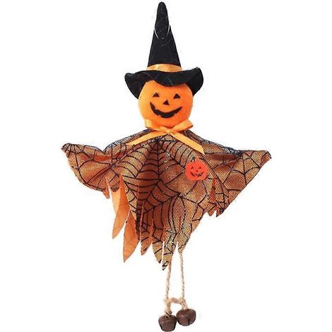 Pendentif d'Halloween Fantôme Sorcière Citrouille Poupée Ornement à Suspendre Artisanat 53CA