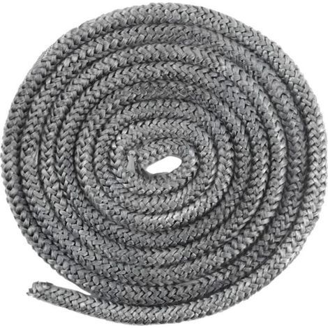 Joint Insert Cheminée 10mm x 2,5m Joint Tressé pour Insert et Poêle Joint de cheminée Joint de Porte en Fibre de Verre pour Poêle, Cheminée, Tube Poele, Porte de Four - Résistant Chaleur de 5 (1/5)