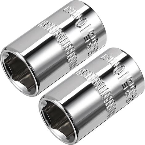 2-teilige Vierkant-Stecknuss 1/4" 10 mm Cr-V 6-Kant (1/5)