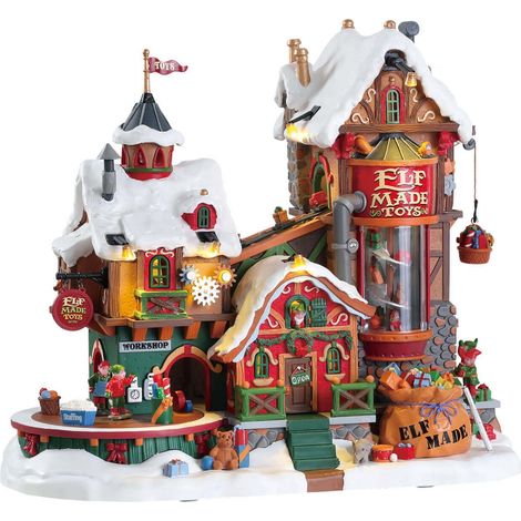 Paesaggio fattoria degli elfi villaggio natale fabbrica giocattoli lemax 75190 (1/2)