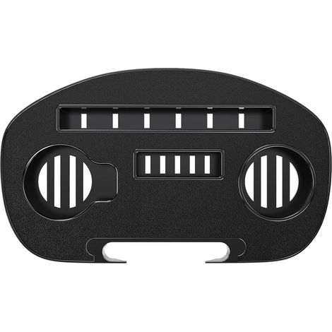 Plateau pour fauteuil zéro gravité, porte-gobelet pour fauteuil zéro gravité, grand plateau/tablette utilitaire à clipser sur le fauteuil pour transporter iPhone 7 Plus/iPad/gobelets/livres (noir) (1/5)