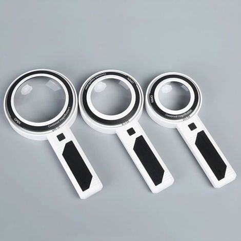 Loupe De Poche - Lentille 2 5x Et 2 2x - Éclairage Led Intégré - 213 X 109 X 30 Mm - 184 G - Pour Lecture Et Travail De Précision (1/5)