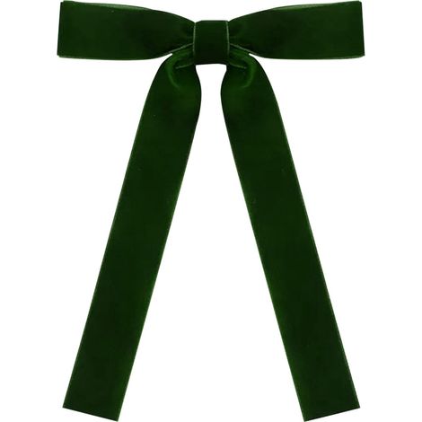 Ribbon Bow - Red Velvet - For Christmas Tree Decoration - With Gold Twist Ties - 12 Pieces (1/5)